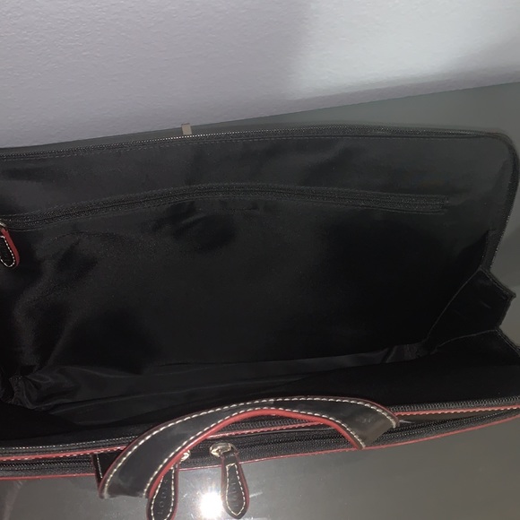 Lodis Black Leather Laptop Bag - Picture 4 of 5